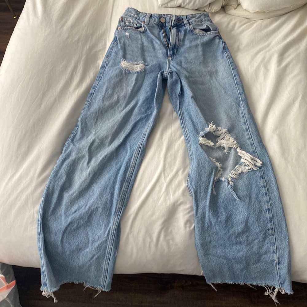 Garage denim large street wide leg jeans *worn twice and in perfect condition*